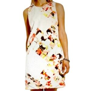Vince Camuto White Floral Dress